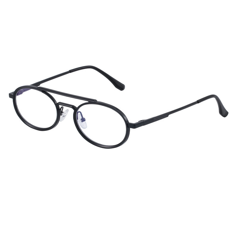 Retro-style Oval-frame Steampunk Sunglasses